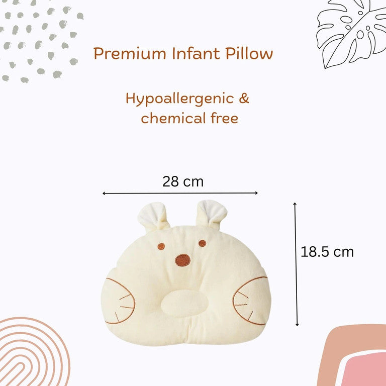 Cute & Comfy Bear Baby Neck Support Pillow - yellow