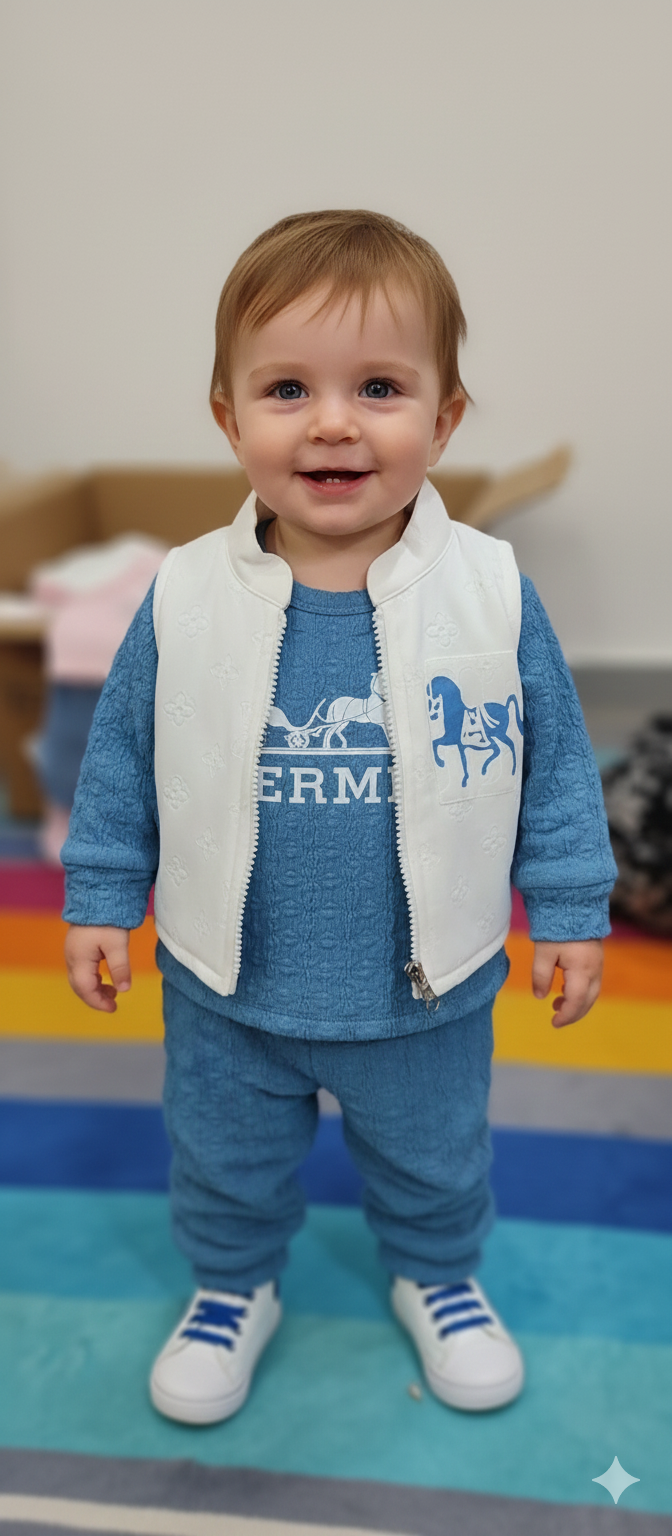 Winter Jacket Baby Set Blue (0-3)