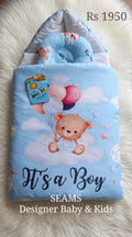Carrying nest/ sleeping bag Blue (Its a boy)