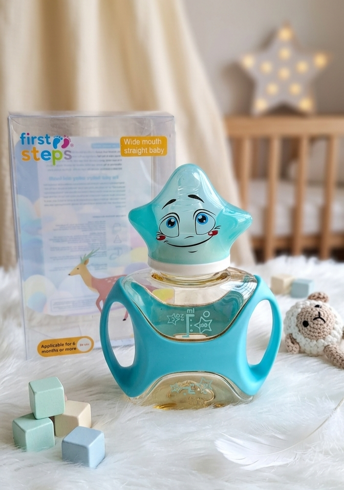 ⭐ Star Grip Baby Feeder – Turquoise 6oz