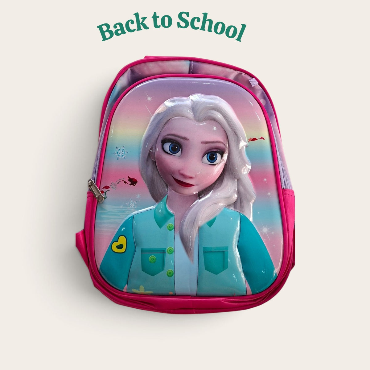 School bag Elsa 14-Inch 3D Backpack with Pencil Case