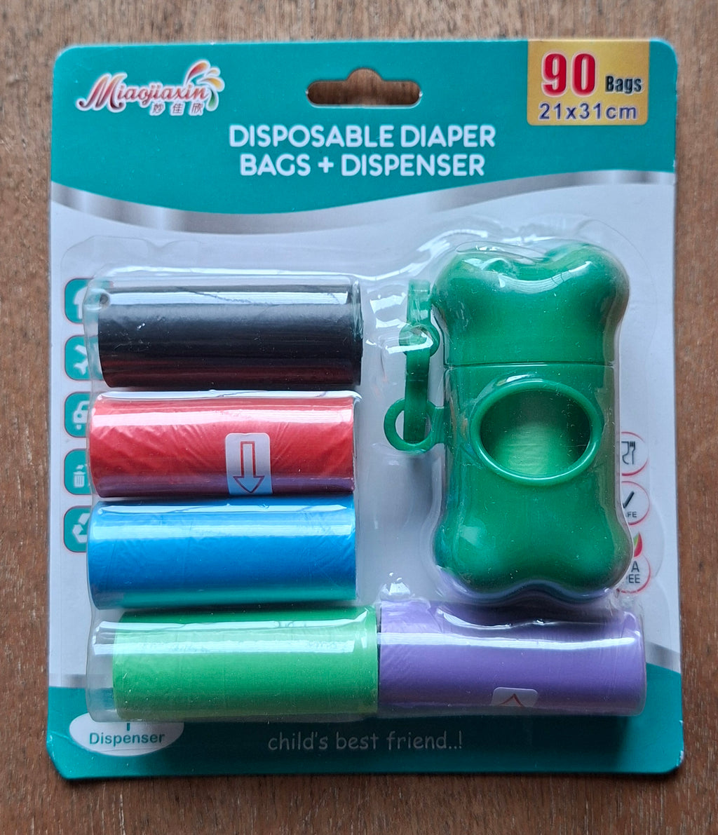 Disposable Trash Bags with Dispenser (Blue)