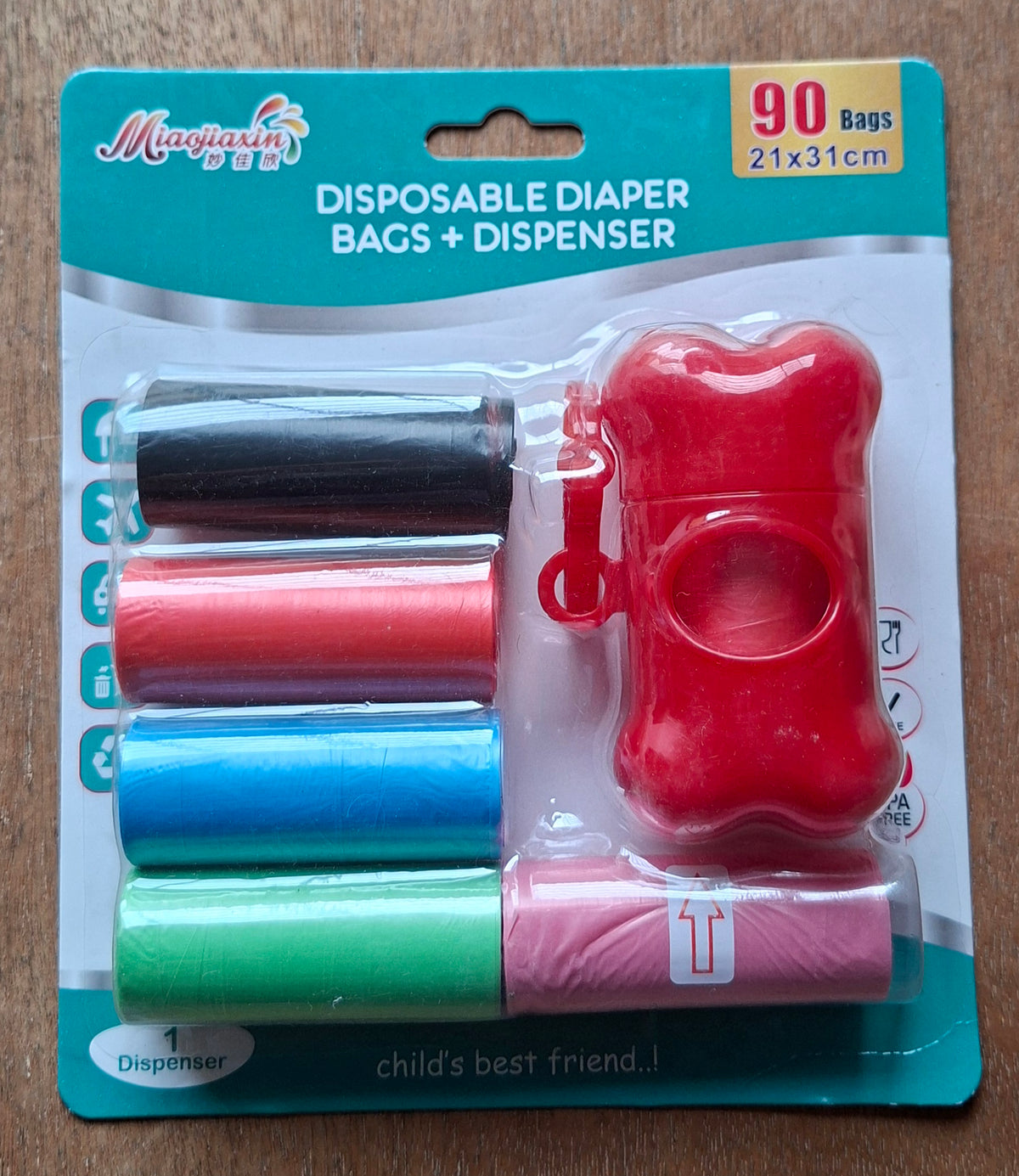 Disposable Trash bags with Dispenser (Red)
