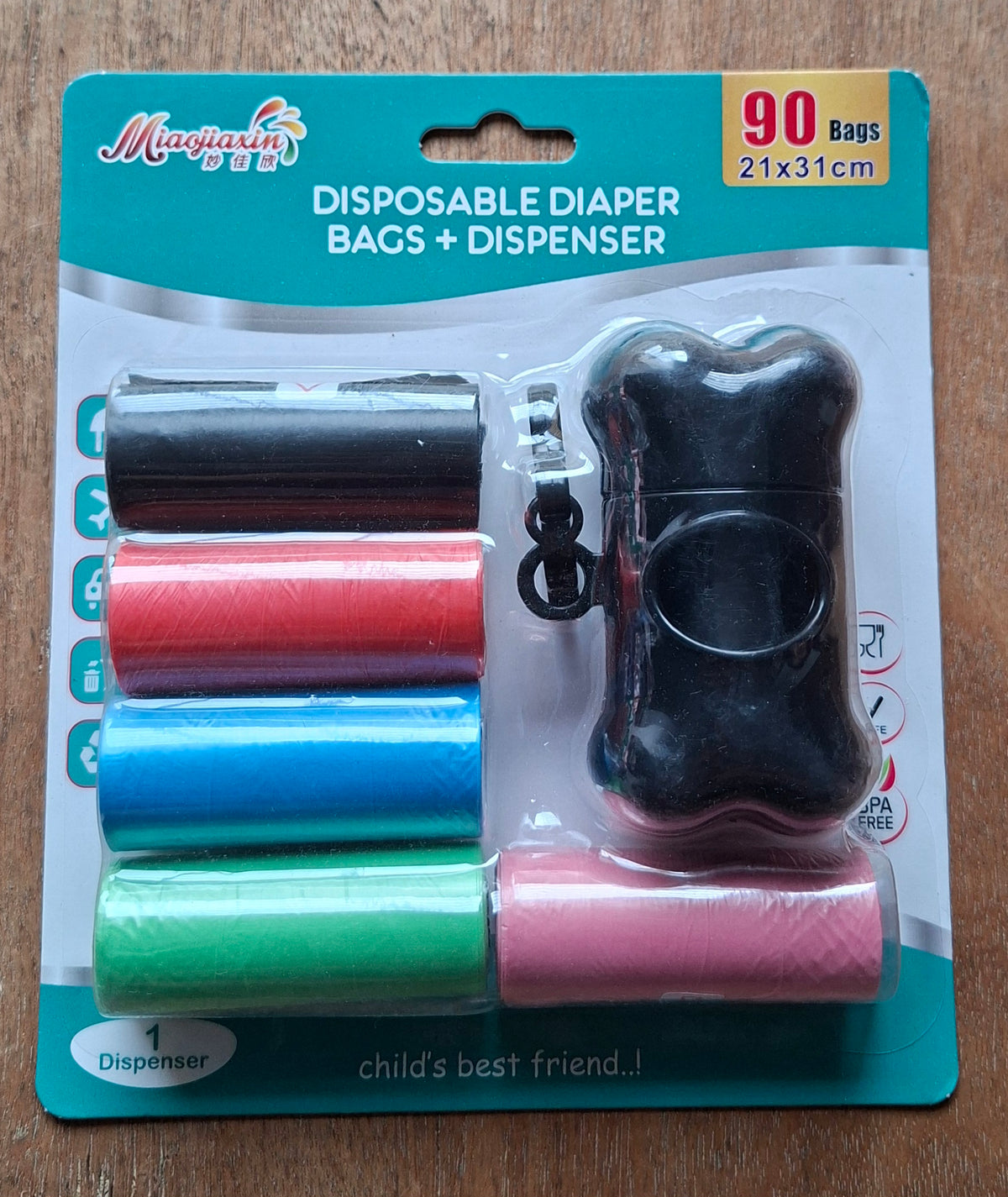 Disposable Trash bags with Dispenser (Black)