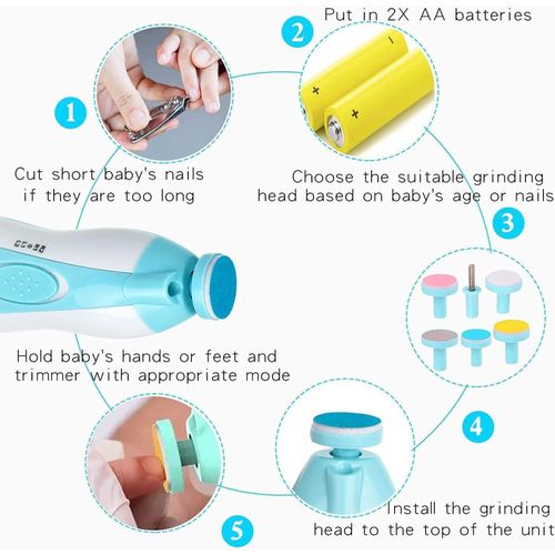 Electric Nail Trimmer (Blue)