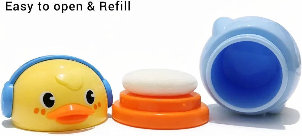 Cute Penguin powder puff - Blue