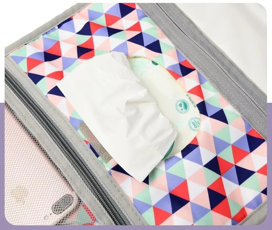 Multi-Functional Baby Changing Clutch- Blue & Red
