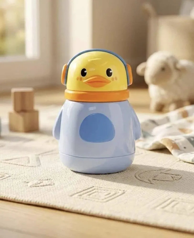 Cute Penguin powder puff - Blue