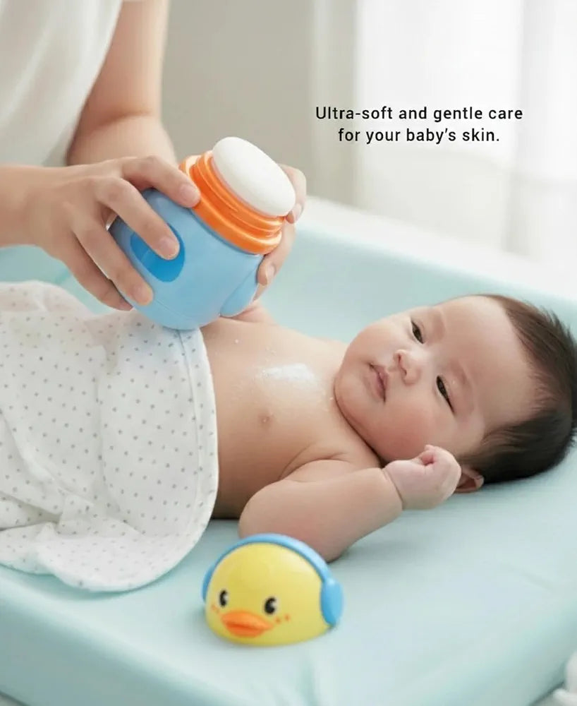 Cute Penguin powder puff - Blue