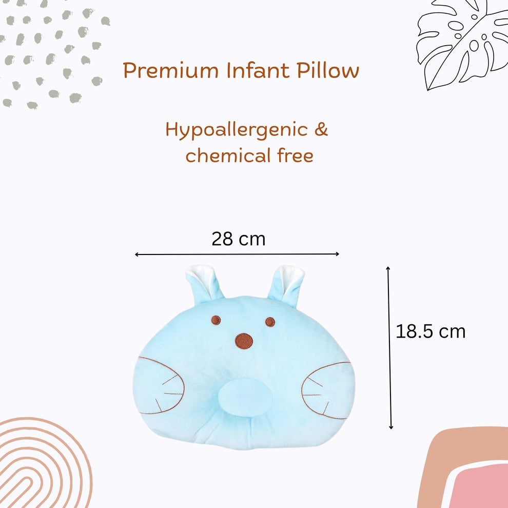 Cute & Comfy Bear Baby Neck Support Pillow - Blue