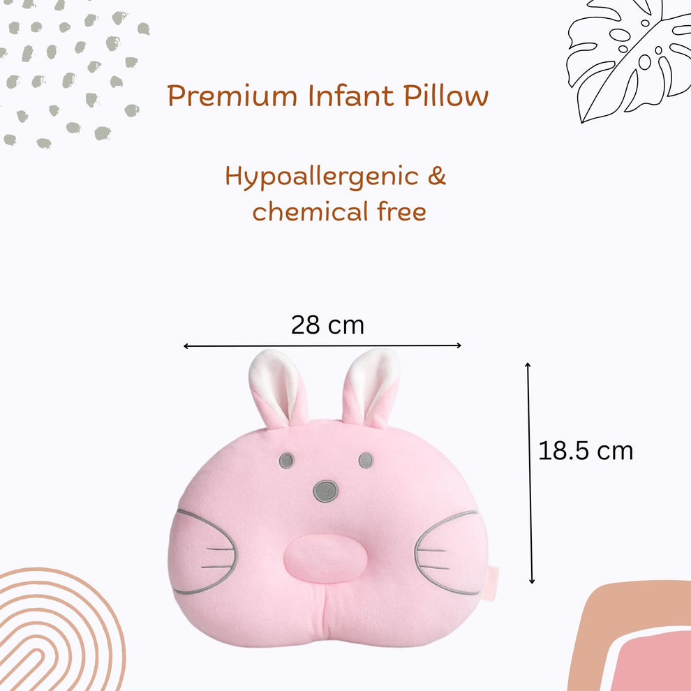 Cute & Comfy Bear Baby Neck Support Pillow - Pink