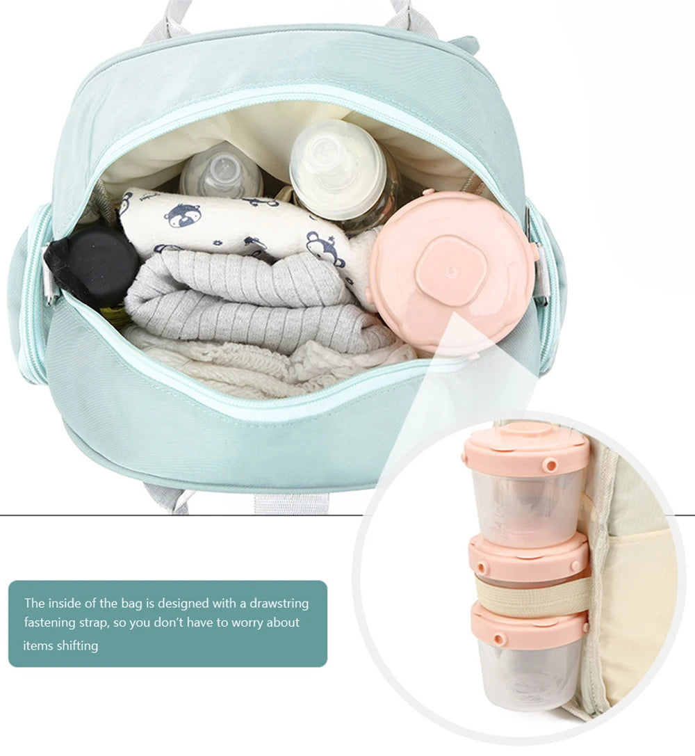 Premium Multi-function Mother Backpack Waterproof Diaper Bag Green