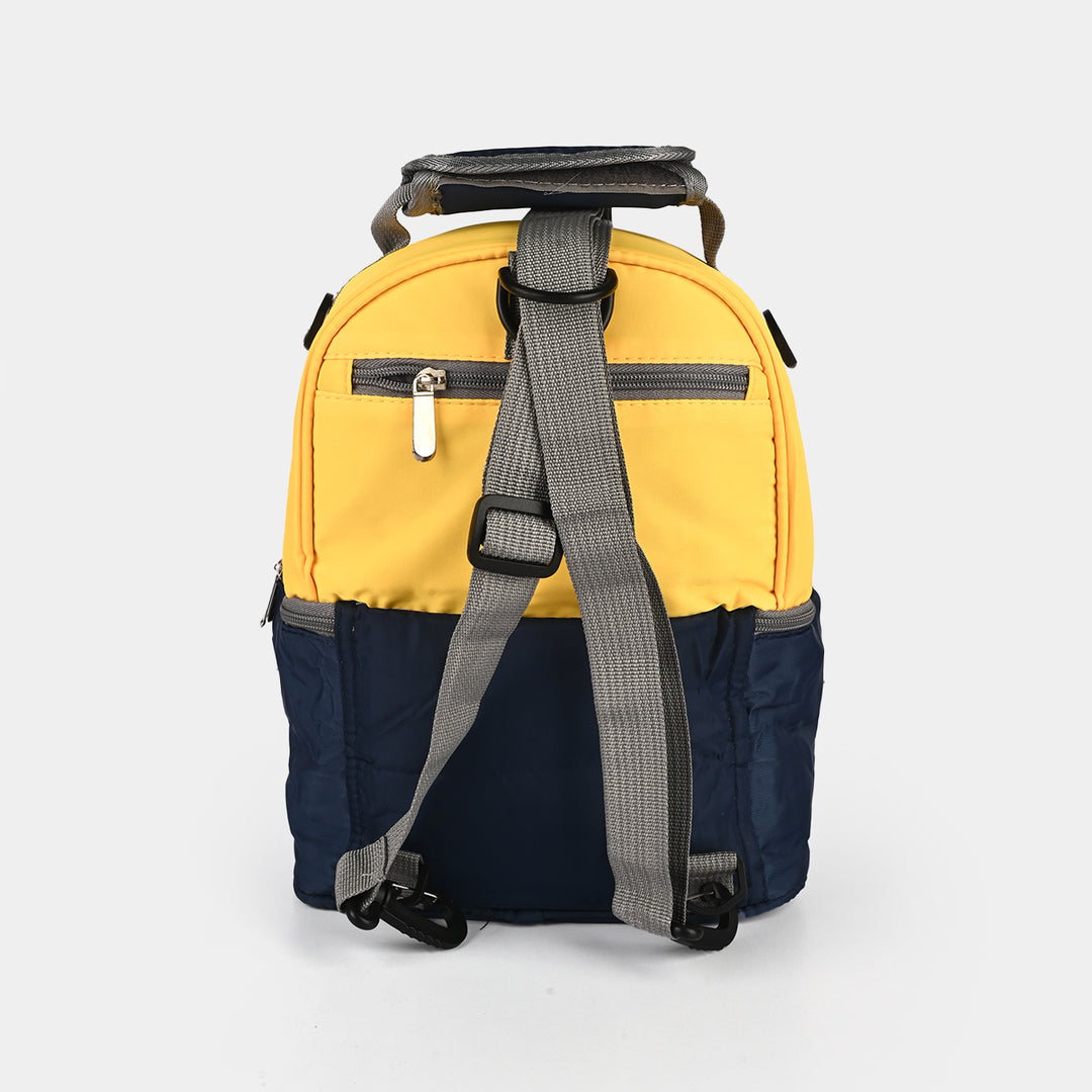 Luxury Waterproof Dual Compartment Baby Diaper Bag Yellow