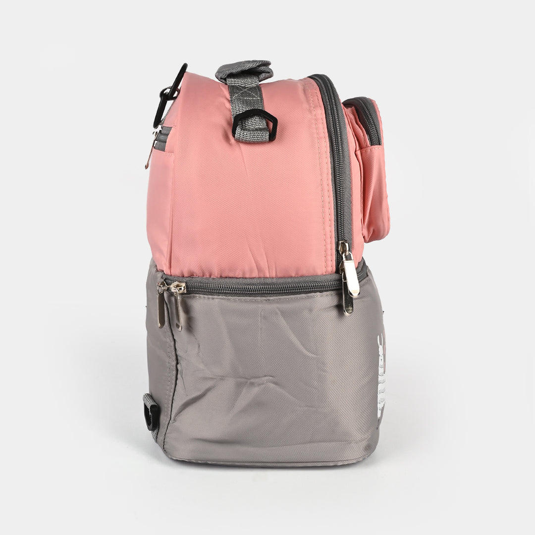 Luxury Waterproof Dual Compartment Baby Diaper Bag Pink