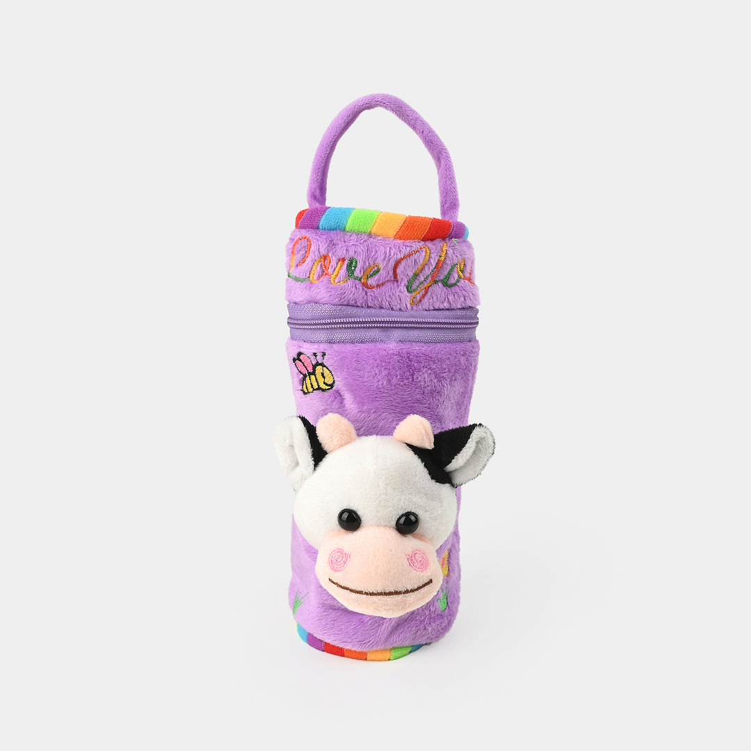 Soft velvet feeder cover - Purple Cow