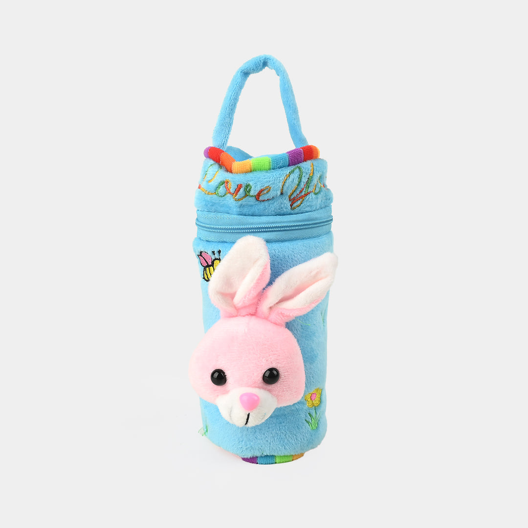 Soft velvet feeder cover - Blue Rabbit