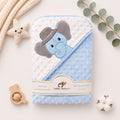 Infant Baby Minky Dot Wrapping Shawl- Elephant