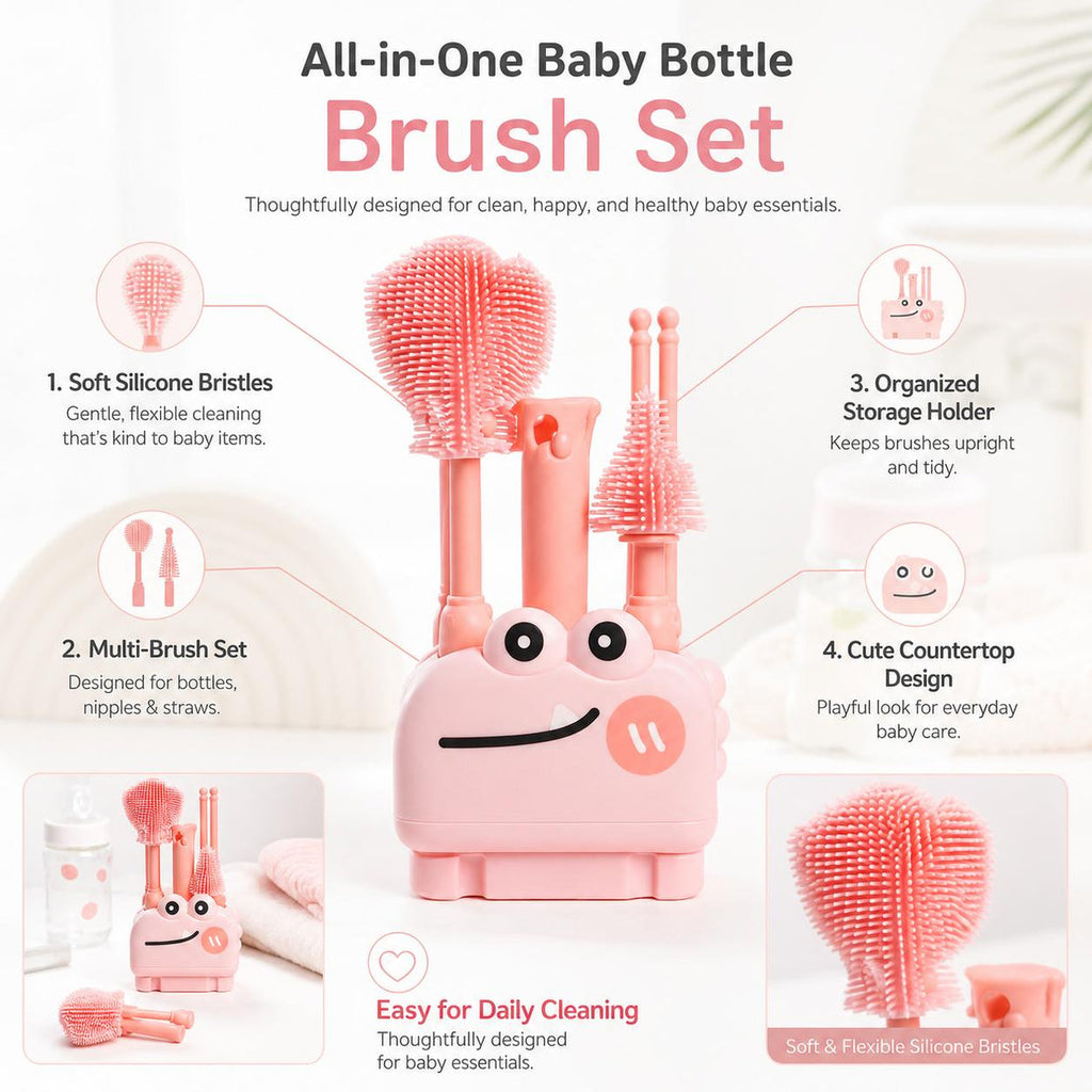 Portable Feeder brush set (pink)