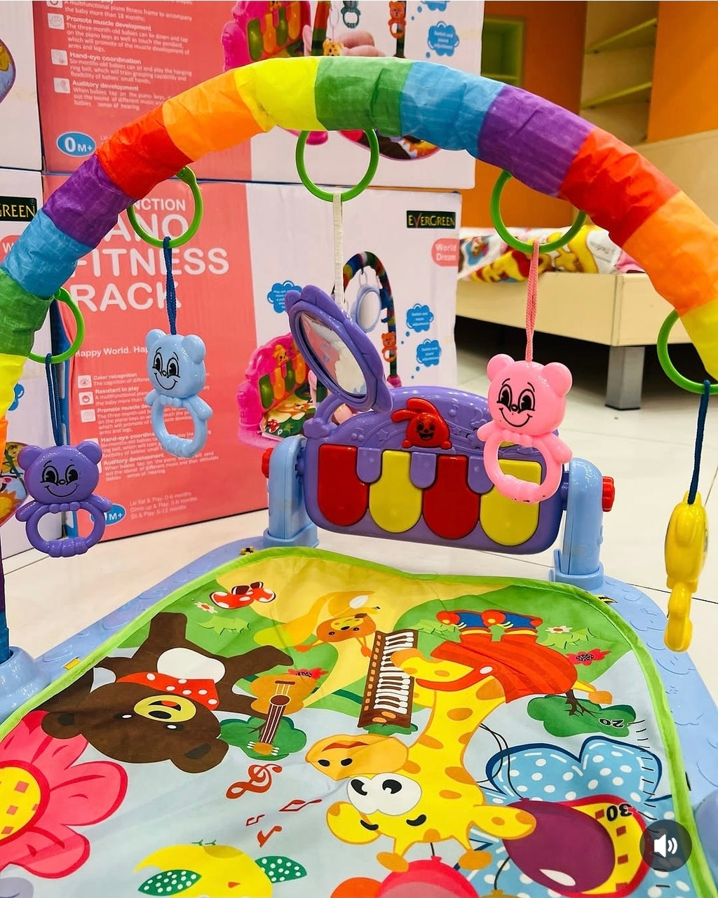 Baby fitness piano gym