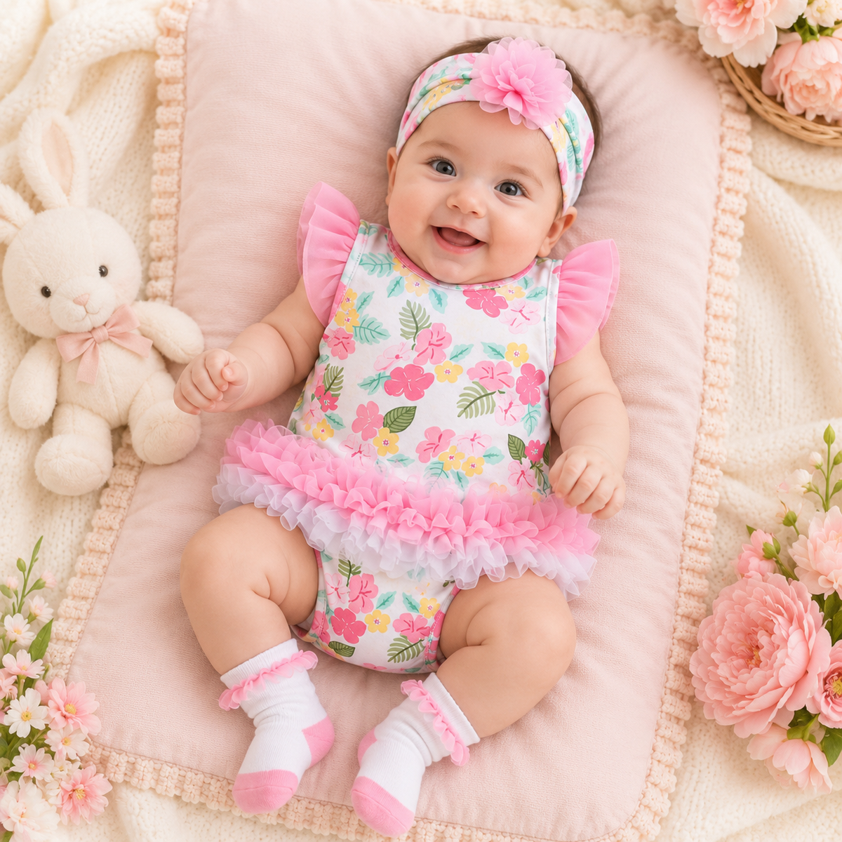 Little Cutie Frill Onesie Set 3pcs set