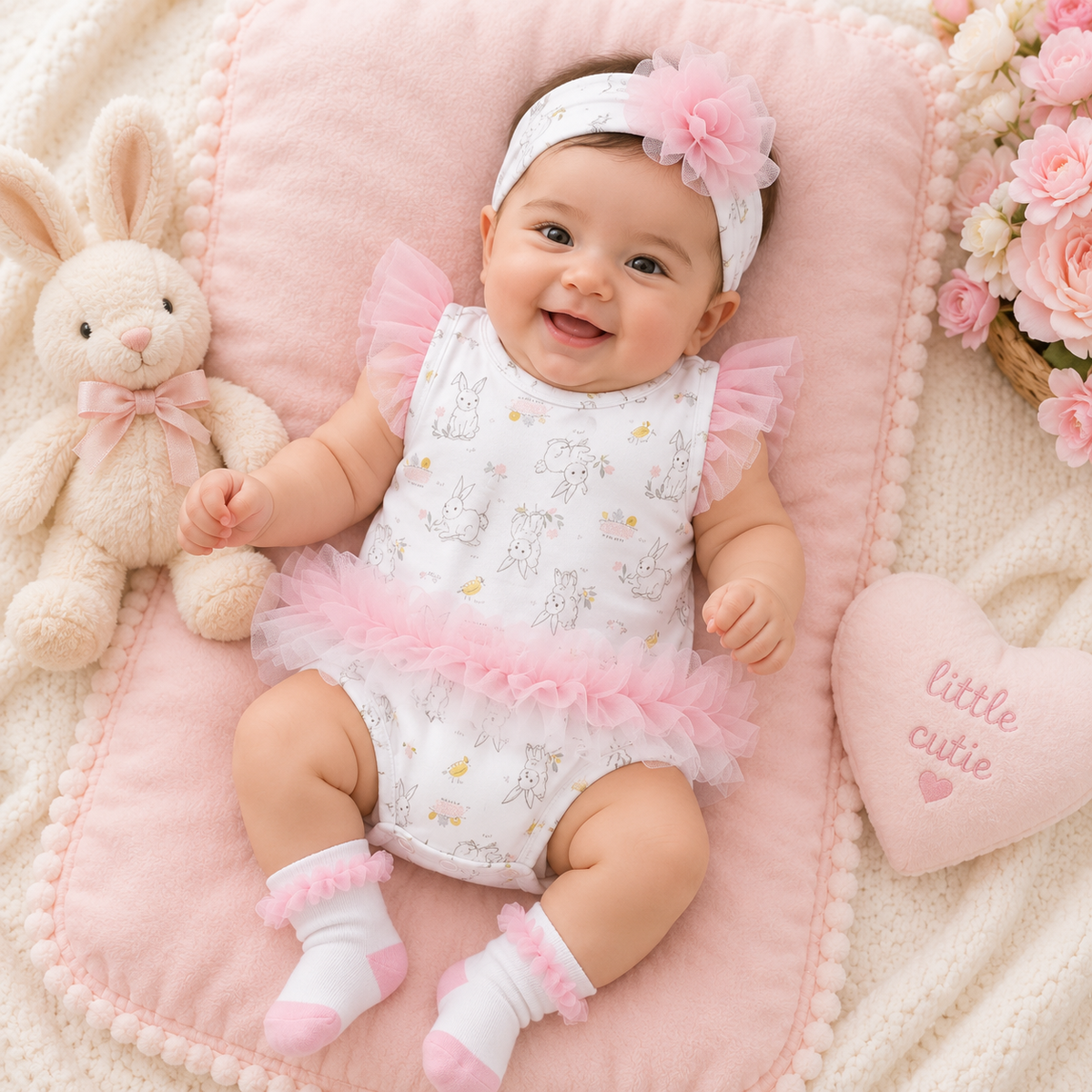 Little Cutie Frill Onesie Set 3pcs set