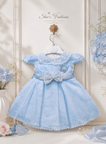 Exclusive ice blue frock with leggings (0-24 months)