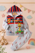 Cozy Safari Puffer Suit Red winter(3 Pcs)