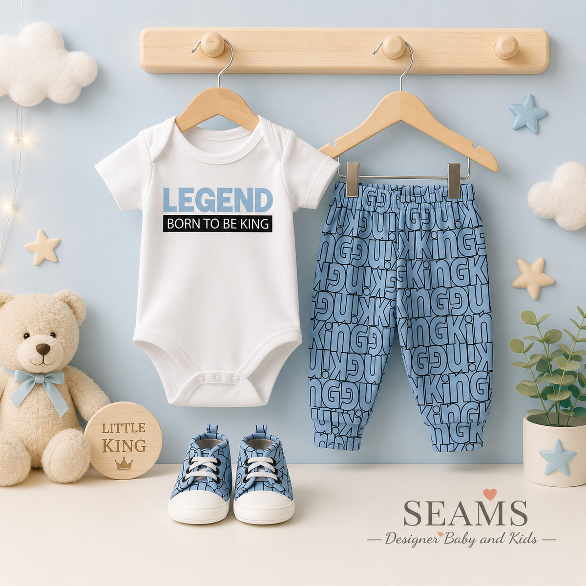 3 pcs blue legend set with shoes (3pcs)