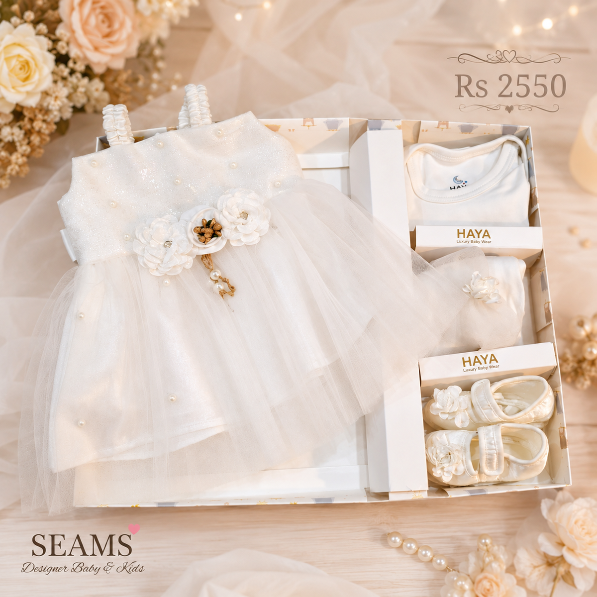 Frock Box Set Princess white Frock