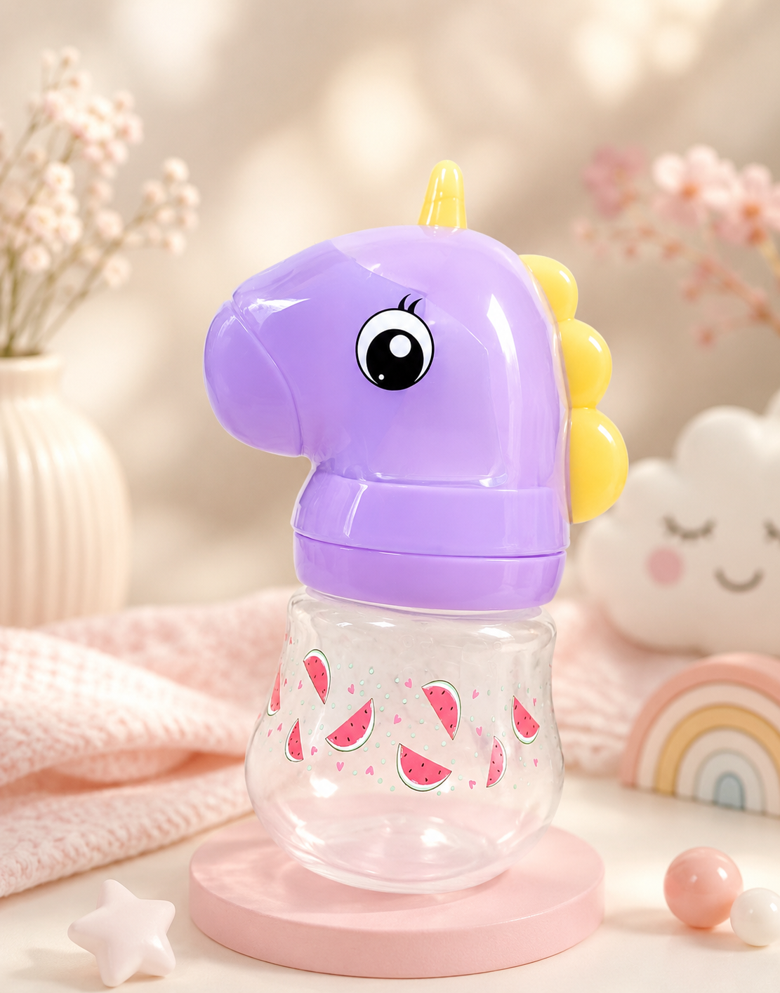 Cute Unicorn Baby Feeding Bottle – 2oz