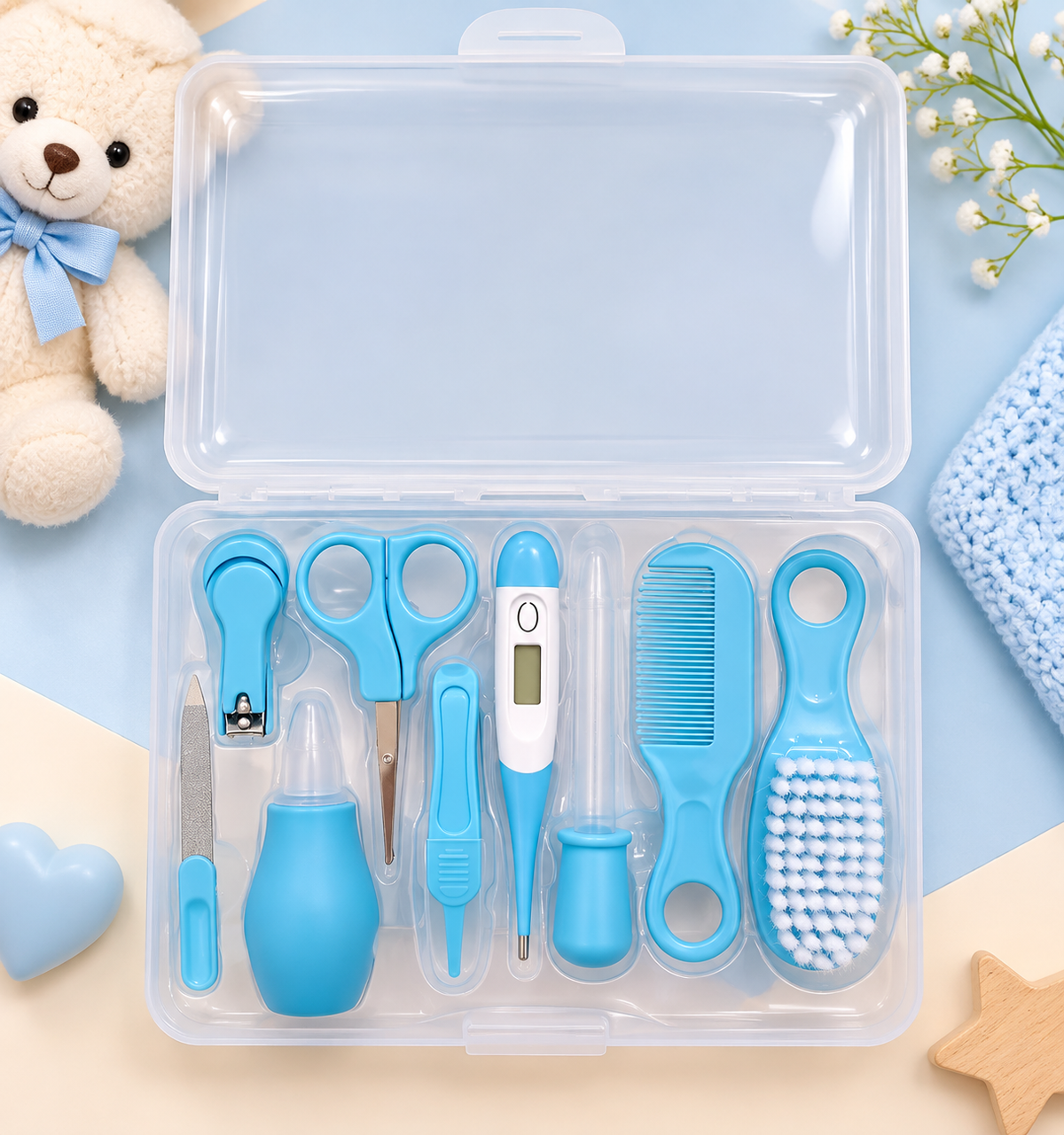 Grooming kit and Health care kit 10pcs (Blue)