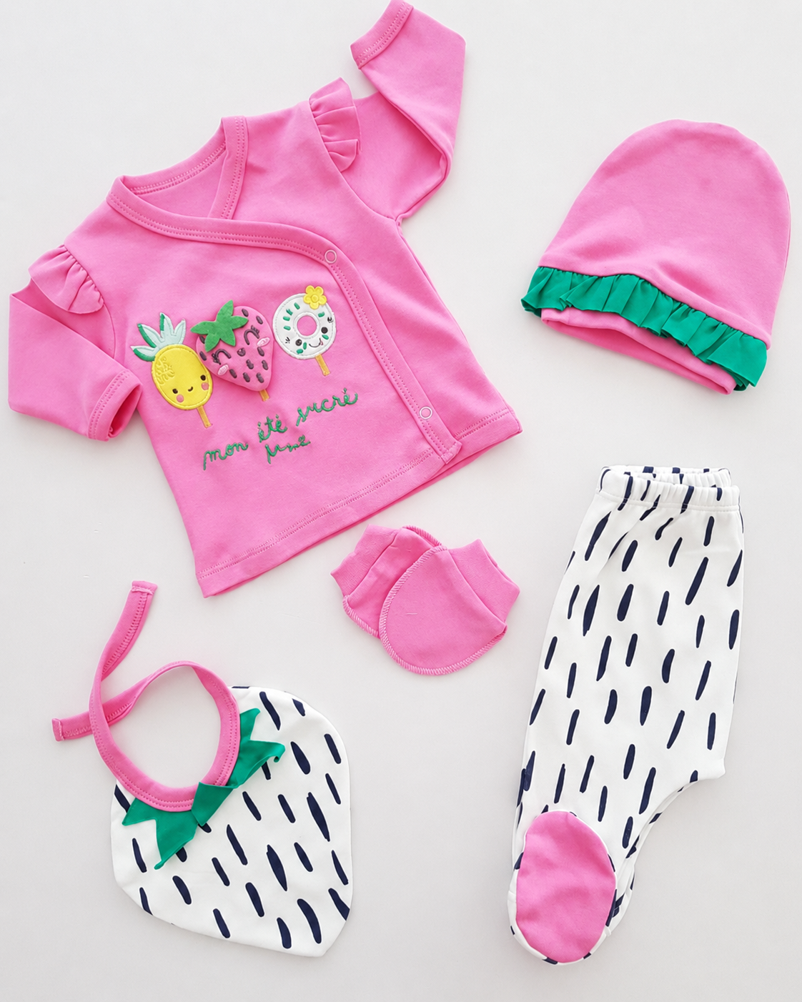 5-Piece set Sweet Berry Baby Cotton Set