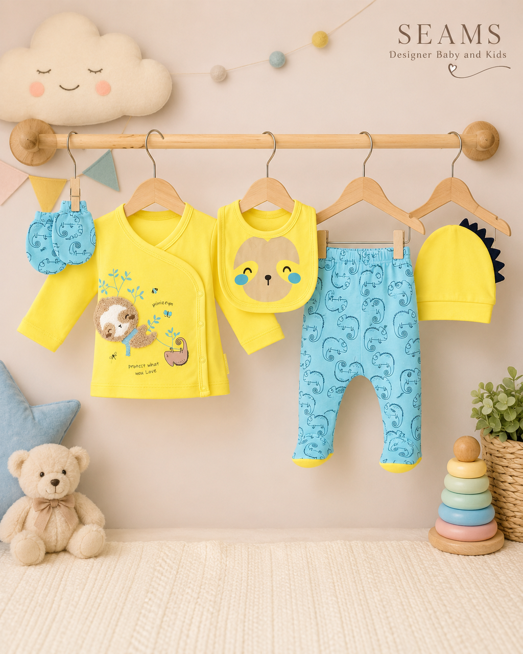 5-Piece set Sunny Sloth