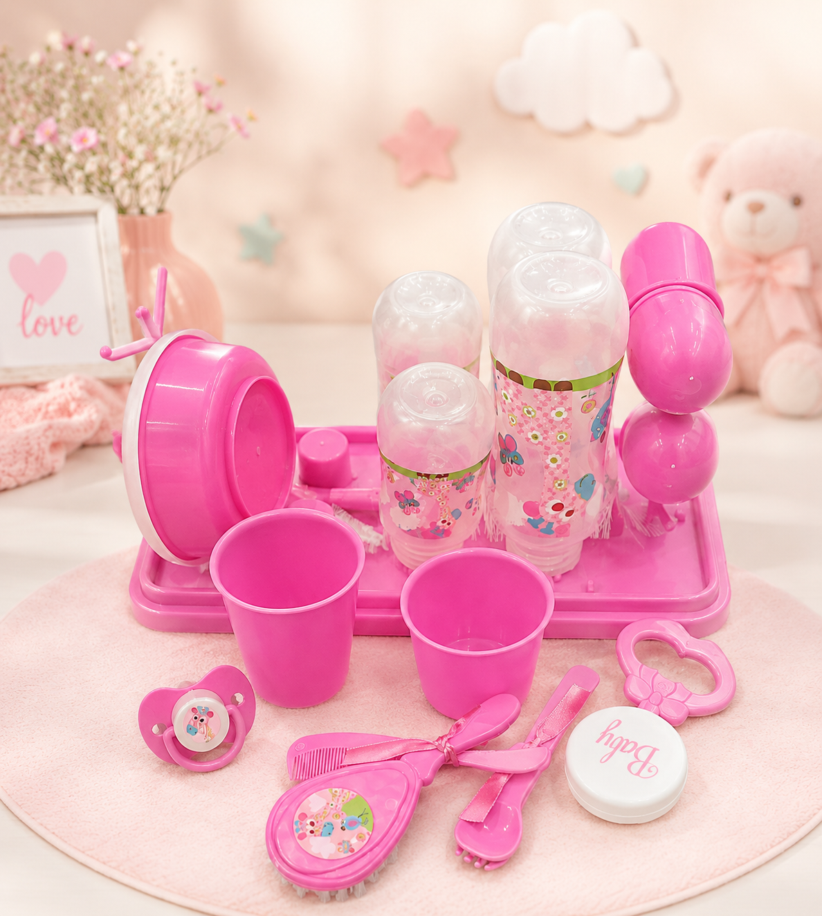 🍼🌸 Baby Feeding & Care Set – Complete Set