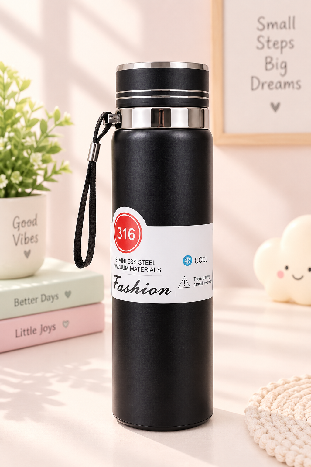 Hot and cool Bottle 1000ml - Black