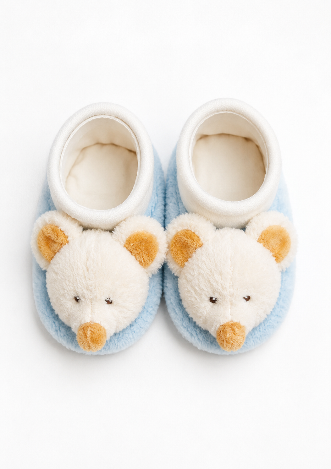 Winter rattle booties Blue (0-3 months)