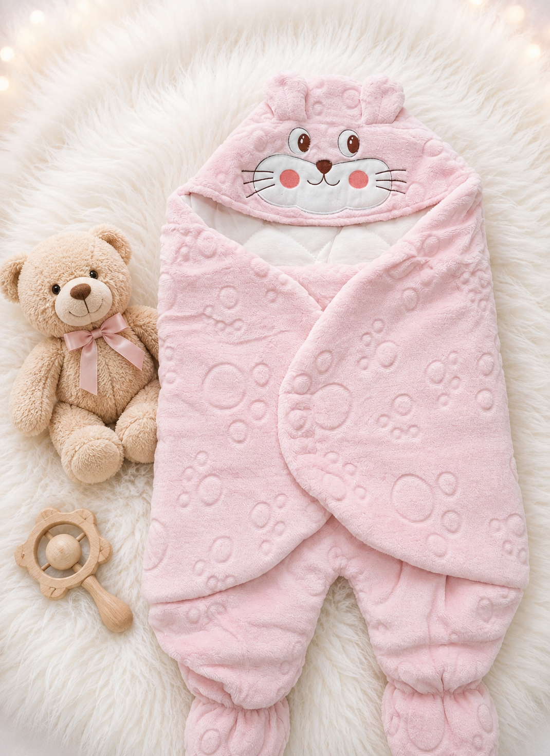 Luxury Baby Sleeping Bag / Swaddle (Pink)