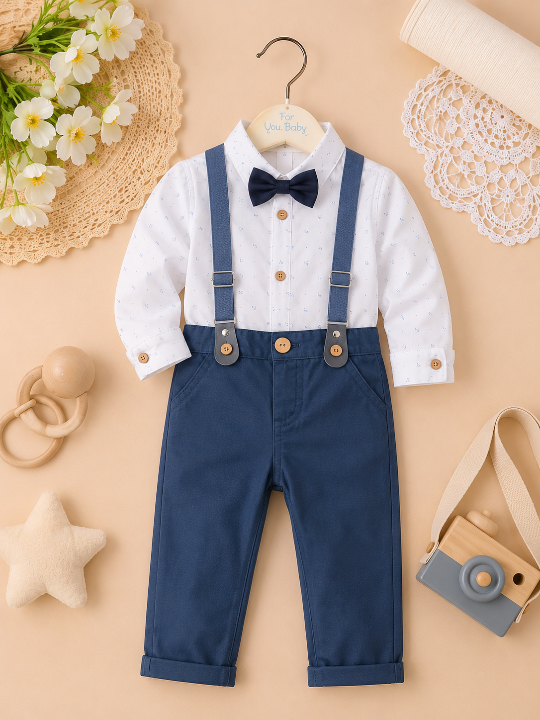 Baby Boys Gentleman white Outfit 2pcs (6-24 months)
