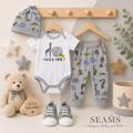4 pcs Grey Jungle set with shoes and cap (4pcs)