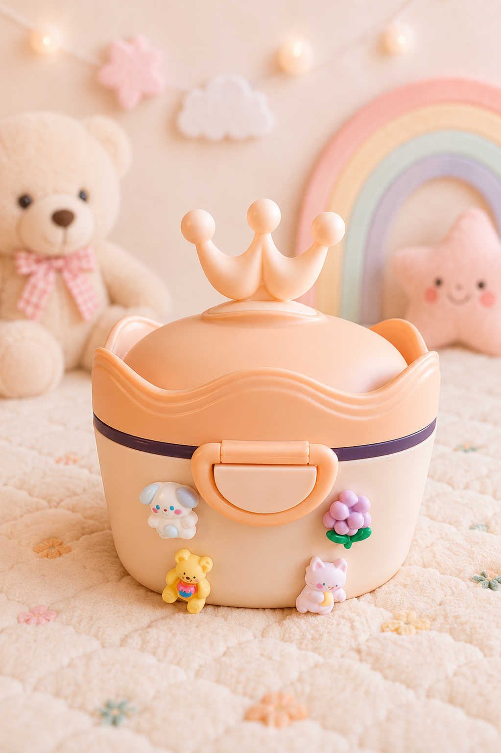 Crown Baby Milk & Food Storage Container (Fawn)