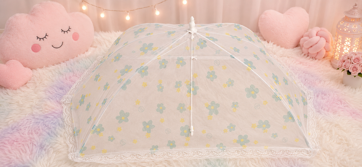 Mosquito Net (Aqua flowers)