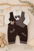 Little Gentleman Formal Romper Brown (6–9 Months)