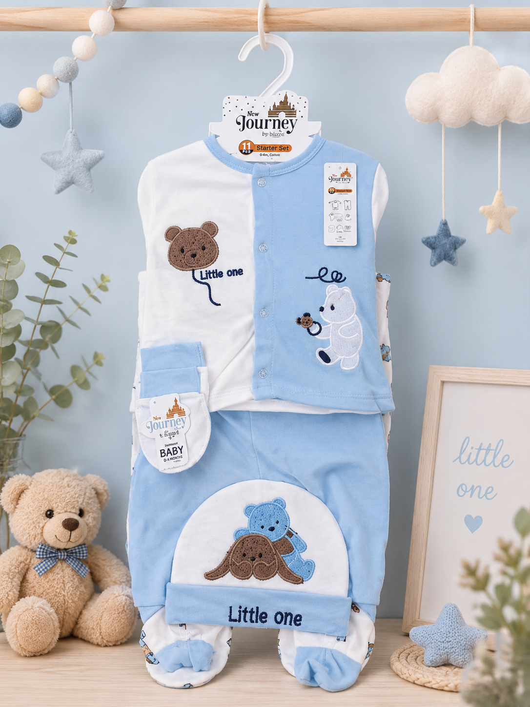 Velvet Bunny-Bear Starter Set (Blue)
