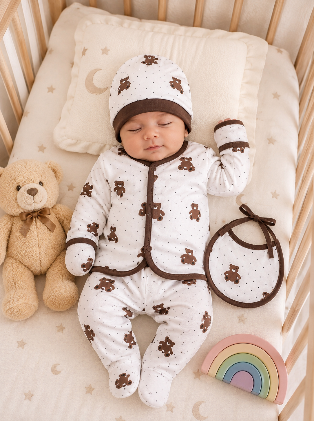 Teddy Bear Premium Newborn 5pcs Gift Set (0-3 months)