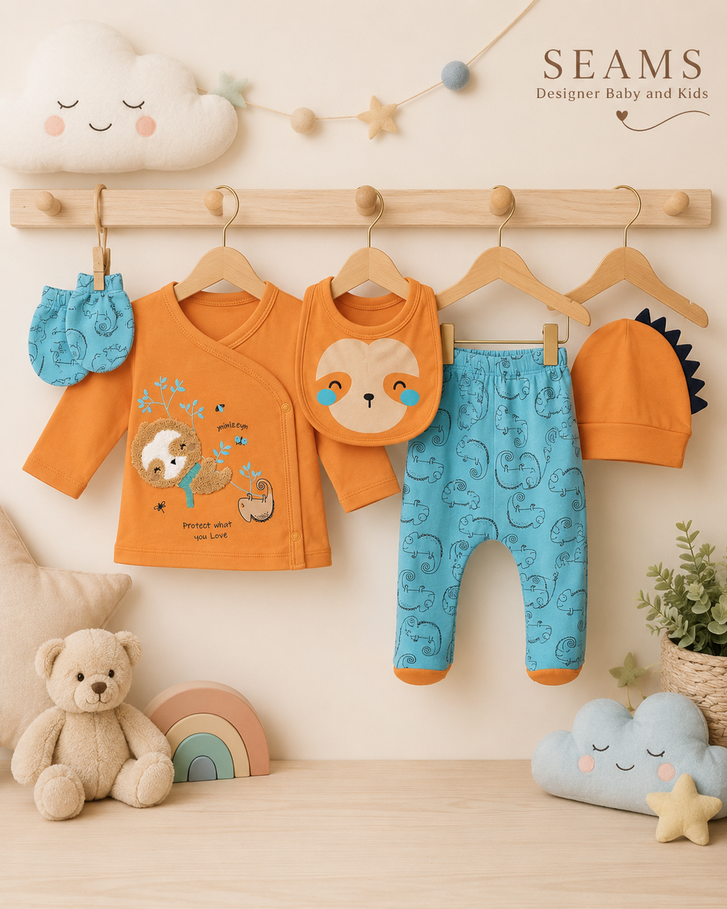 5-Piece set Little Sloth