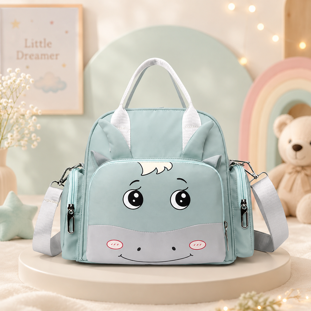 Premium Multi-function Mother Backpack Waterproof Diaper Bag Green