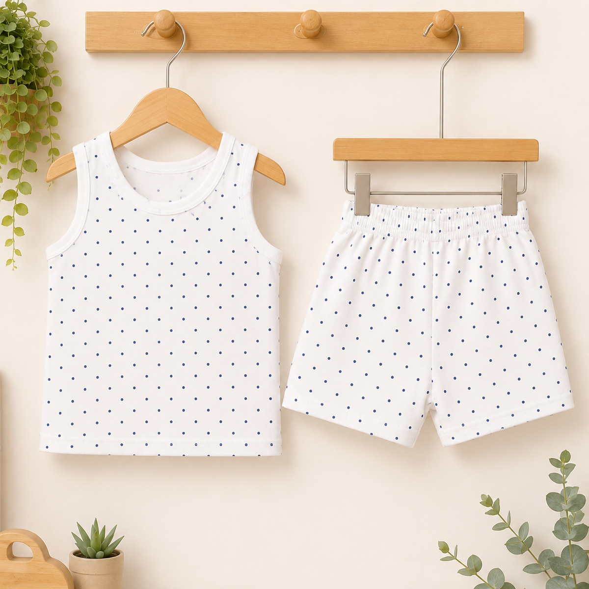 Mini Comfort Printed Sando & Shorts Set