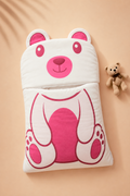 Carrying Nest Velvet Pink Bear