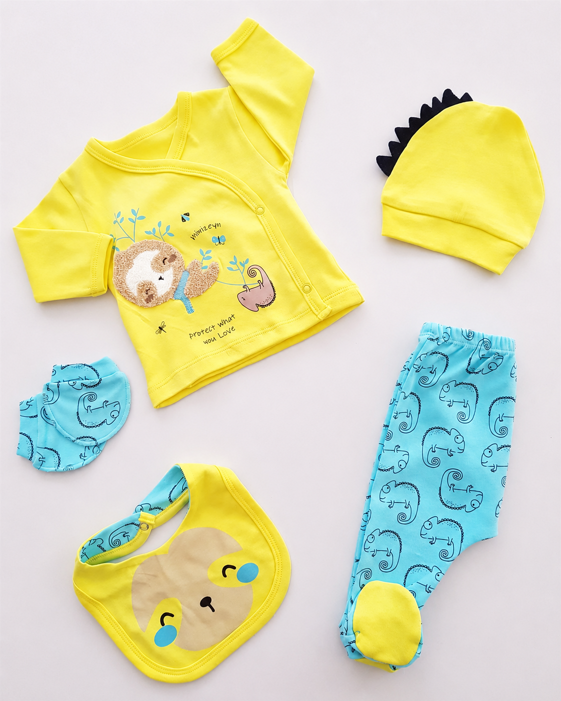 5-Piece set Sunny Sloth