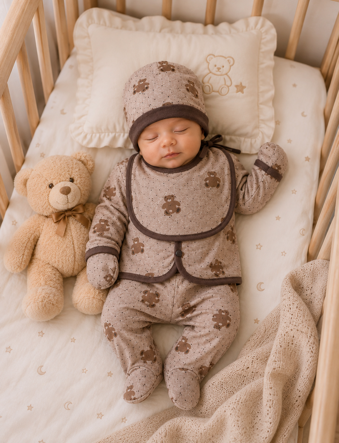 Teddy Bear Premium Newborn 5pcs Gift Set (0-3 months)